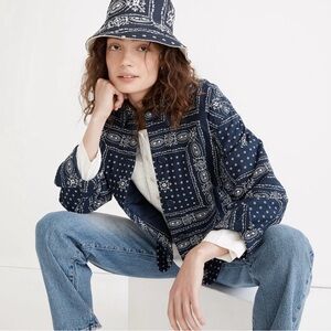Madewell Paddedd Chore Jacket-Vintage Bandana